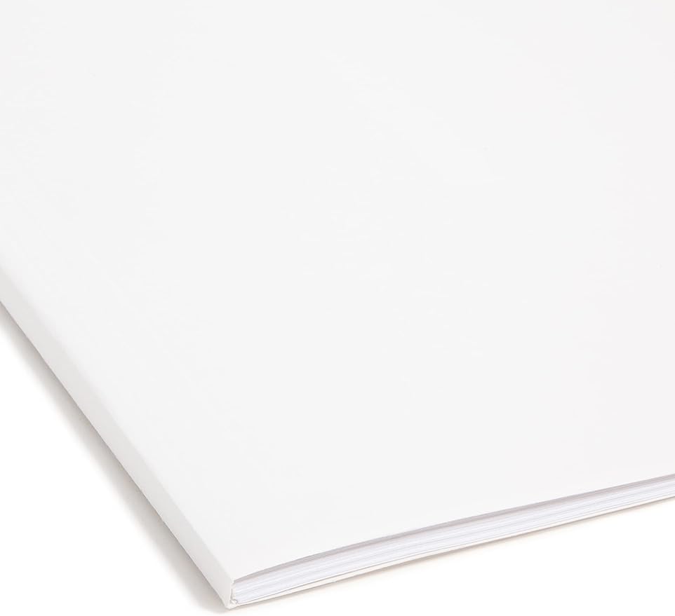 Smead FasTab Hanging File Folder, Straight-Cut Built-in Tab, Letter Size, White, 20 per Box, (64102)