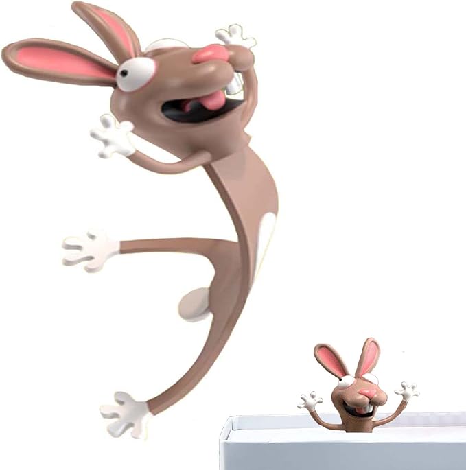 3D Cartoon Animal Book Mark, Rabbit