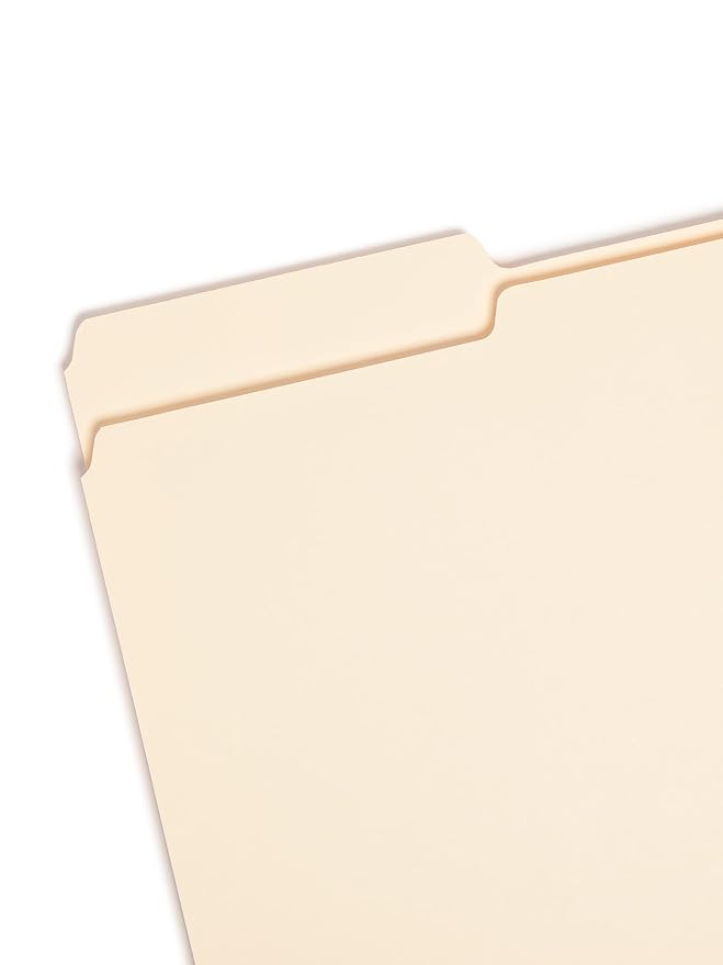 Smead File Folder with Product Protection, 1/3-Cut Tab, Assorted Positions, Legal Size, Manila, 100 per Box (15338)