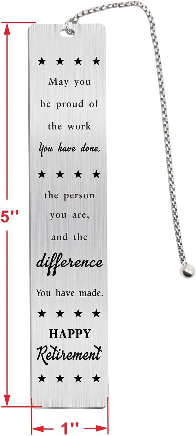 Jzxwan Retirement Gifts for Women Men 2025, Happy Retirement Bookmark for Coworker Librarian Teachers Nurses Mom Friends, Retired Gift