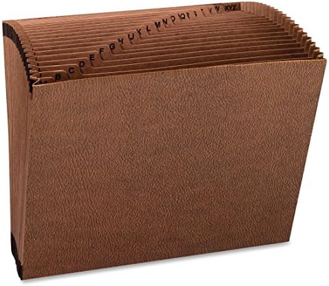 Smead TUFF Expanding File, Alphabetic (A-Z), 21 Pockets, Letter Size, Redrope-Printed Stock (70425)