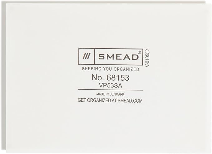Smead Self-Adhesive Poly Pocket, Document Size, Clear Pockets, Storage Labels, 100 per Box, 135 Mm W x 92 Mm H, 68153