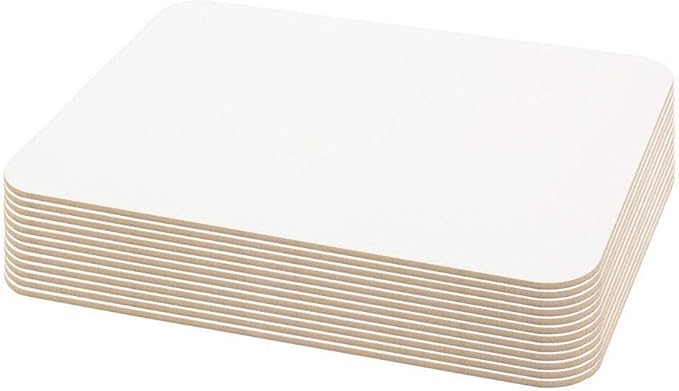 12-Pack Dry Erase Lapboards 9" x 12" x 1/8" Thick UV Coated Whiteboard, Safe Bull-Nosed Edges and Durable Dry Erase Surface, Perfect for Students and Teachers Alike, Long-Lasting, No Ghosting