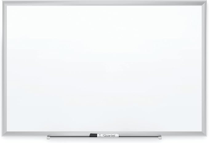 Quartet Magnetic Porcelain Whiteboard, 5' x 3' White Board, Premium, Duramax, Silver Aluminum Frame (2545)