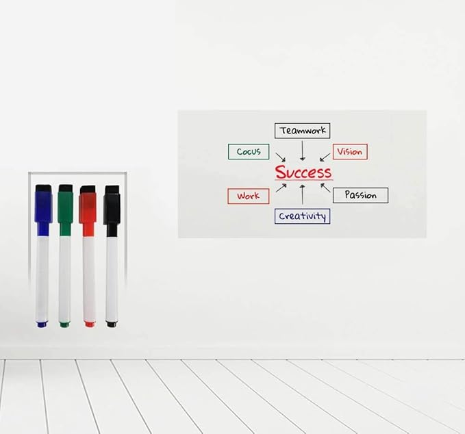 Transparent Dry Erase Film - Removable - Great for- for Walls, Doors, Tables, Cabinets, and More! (24" x 12")