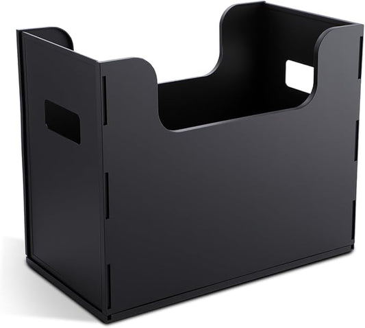 1 Pcs Portable Desktop File, Side Handles, Filing Organizer, Hanging File Folders, Letter Size for Schools Office Home (Black)