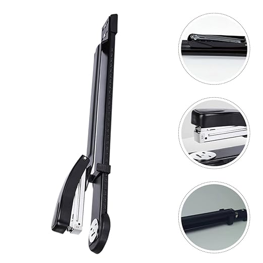 Long Arm Stapler Desktop Stapler with Hole Punch for School and Office Use