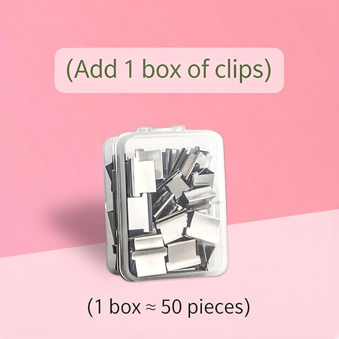 Portable Binder Clip Stapler with 100 Refill Clips,Handheld Paper Clamp Dispenser for Desktop/Document, No-Hole Binding, Home/School/Office Use (Black,A)
