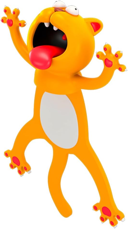 Cartoon Bookmarks, 3D Stereo Wacky Animal Book Mark, Ouch Series, Funny Cute creatived Gifts for Children (Cat)