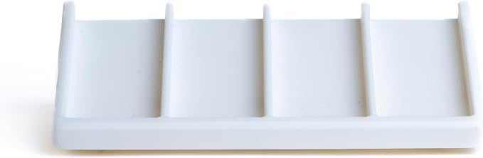 Remote Holder Organizer Pedestal Caddy compatible with Lutron Pico Remotes, Anti-Slip Feet, Holds 4 Remotes, White, Indoor Use Only