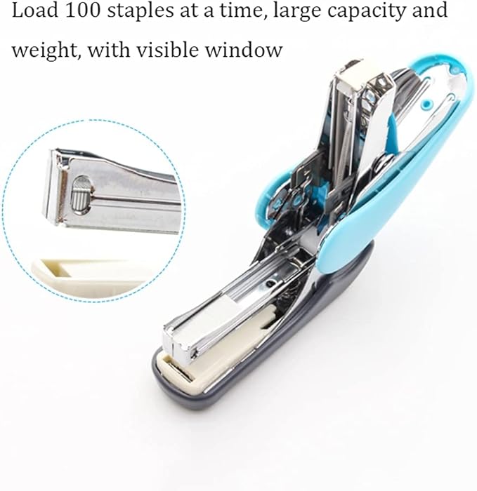 Stapler, Desktop Stapler, Mini Stapler fashion stapler Mini Stapler,Small Desktop Stapler With 300 Staples,32 Sheet Capacity Provide Additional Storage Of 100 Staples For Students office supplies (Col