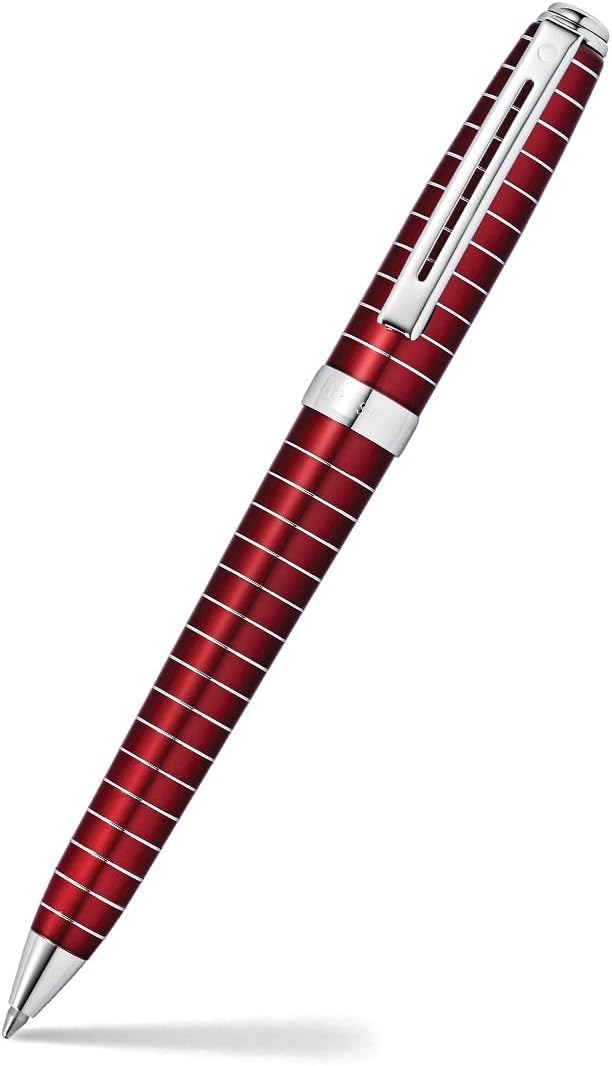 Sheaffer Prelude Merlot Lacquer w/Horizontal Line Engraving Ballpoint Pen