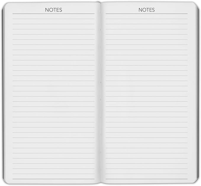 Harbor Pocket Monthly Planner 2027, Calendar Planner and Notebook, Durable Faux Leather, 18 Months, 96 Pages, Softcover & Lightweight - Cambridge Burnt Orange - 6x3.25"
