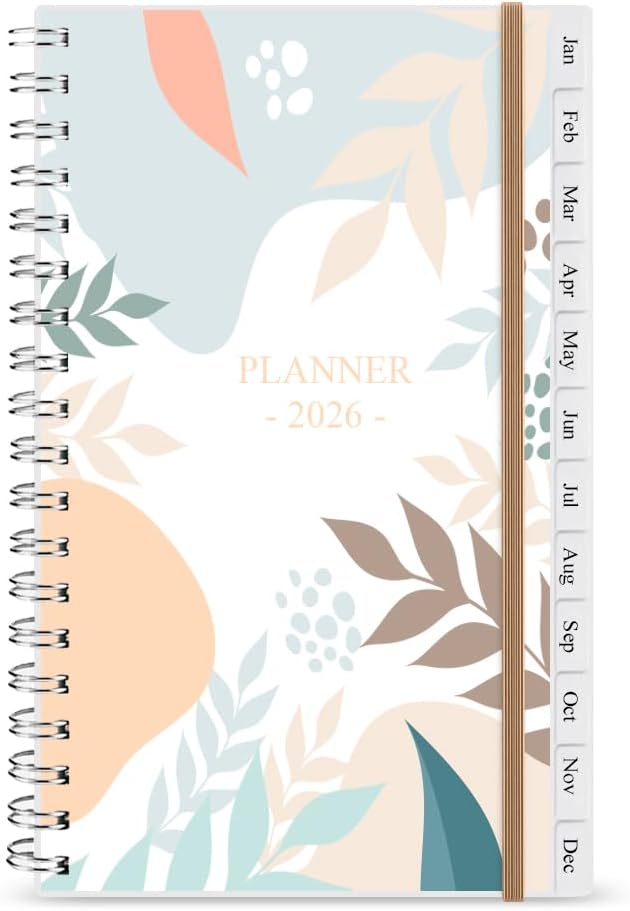 2026 Pocket Planner, A6 Weekly Planner with Monthly Tabs, Run January 2026-December 2026, Elastic Closure, Twin-Wire Binding, Easy to Organize Your Daily Life, 3.75 x 6.75 In, Pocket Planners 2026, Twig