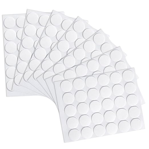 TEHAUX 14sheets Removable Double Sided Tape Stickers Material Easy Peel and Stick for Wall Decor Office Home