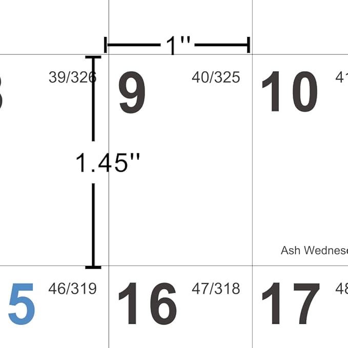 2026-2027 Wall Calendar - 2026-2027 Yearly Wall Calendar, July 2026 - June 2027, Calendar 26-27, 34.8" x 22.8"(Open), One Page Vertical with Round Stickers, Gift Pocket - Haze Blue