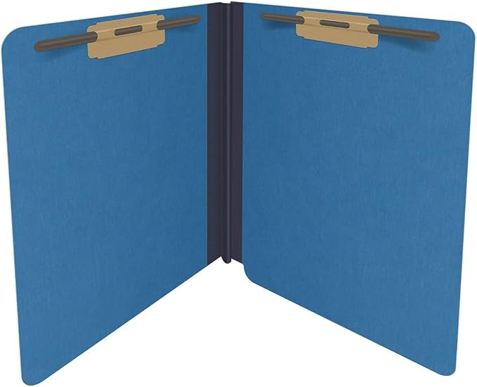 25 Pt. Pressboard Classification Folders, Full Cut End Tab, Letter Size, No Dividers, Royal Blue (Box of 25)