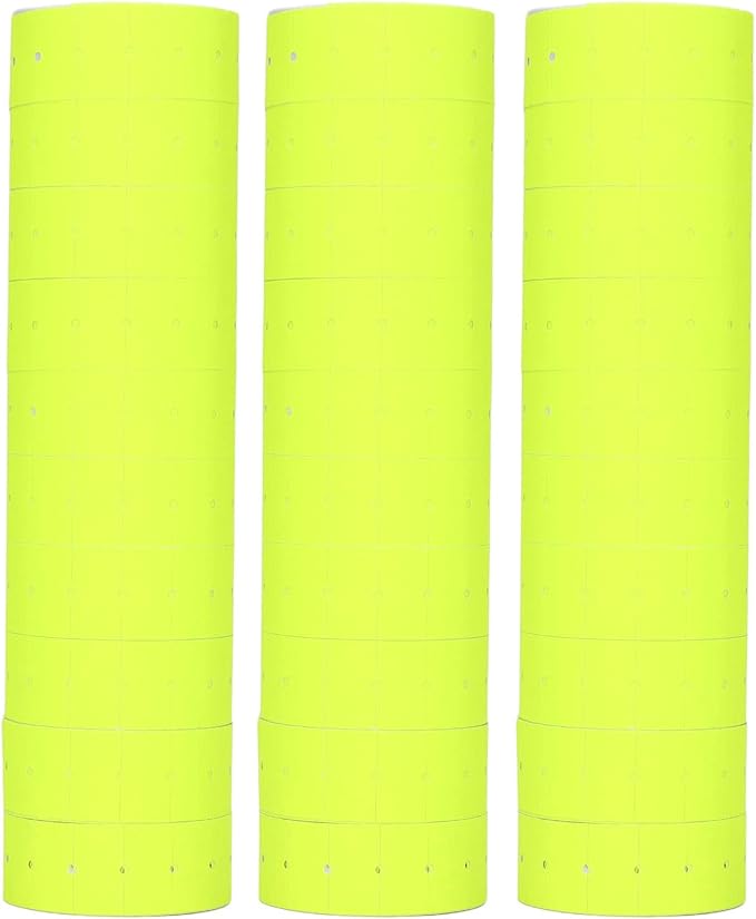 30 Rolls/15000 pcs Price Gun Labels, Blank Price and Date Gun Labels for Mx-5500 M5500, Pricemarker Stickers Label Paper Tag Labels (Yellow)