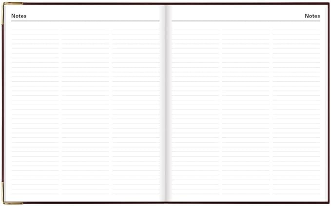 Letts of London® 2026 Classic Weekly Appointment Book and Planner, 12 Months, January to December, Gold Corners, Quarto Size, 10.25" x 8.25", English, Burgundy (C32YBY-26)