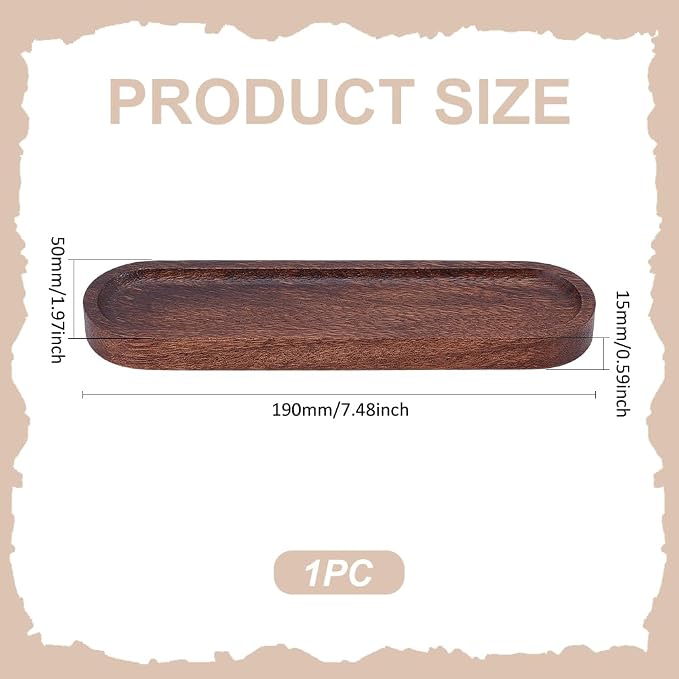 UNICRAFTALE Walnut Wood Desk Pen Tray Office Desk Organizer Minimalist Pencil Holder for Writing Instrument Rest Work Student Teacher Gift 7.48"x1.96"