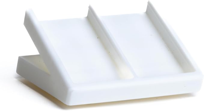 Remote Holder Organizer Pedestal Caddy compatible with Lutron Pico Remotes, Anti-Slip Feet, Holds 2 Remotes, White, Indoor Use Only