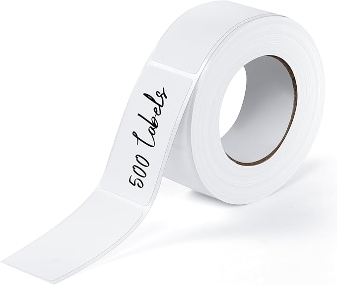 Removable Freezer Labels 500pcs,1 x 2 Inch Blank Food Labels for Freezer Storage, Waterproof & Oil Resistant Fridge Sticker, No Residue, Easy to Write On, Perfect for Home, Restaurants & Catering