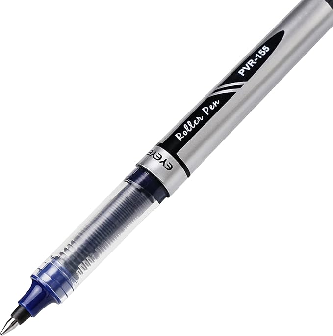 EYEYE Blue Rollerball Pen Fine Point, 8 Pack Liquid Ink Pen 0.7mm Quick Dry, Medium Point Blue Ink Pens Fine Point Smooth Writing Pens for Journaling, Note Taking, Office, School Supplies