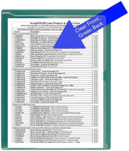 StoreSMART - Paperwork Organizers - 10-Pack - Green Plastic Back, Clear Plastic Front - Heavy Duty - PF8511PQG-10