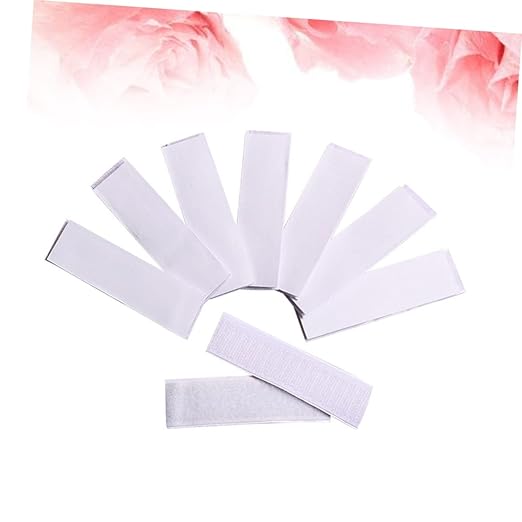 KICHOUSE 10pcs Adhesive Hook and Loop Tape Table Skirt Sticker Pads for Easy Wall Mounting for Home Office Crafting and Events Strong Hold Smooth Surfaces