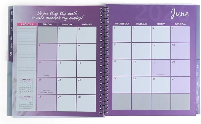RE-FOCUS THE CREATIVE OFFICE 2026 Annual Calendar Planner 13 month with To-Do Lists between each month for Tasks, Notes or Appointments. Heavyweight Paper with Tabs. Durable, Sturdy Calendar Planner cover resistant to bending, breaking, or ripping. Dat...