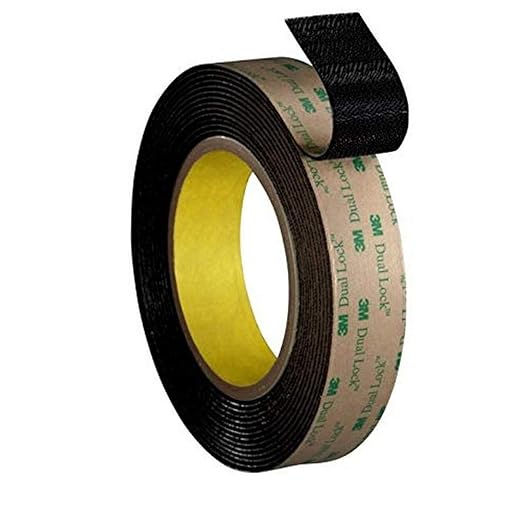 3M SJ4575 Dual Lock Low Profile Reclosable Fastener, Black 1" Wide x 50 Yards Long, 0.105" (Pack of 1)
