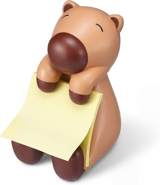 Chunful 3pcs Pop-up Note Dispenser Set Include Resign Capybara Note Dispenser, 2 Pcs 3" x 3" Sticky for Office Desk Accessories