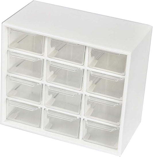 Drawer Organizer Desk Organizer Storage Box Office Supplies Desktop Drawer Box 12 Grid for Parts Home Cosmetic Bedroom