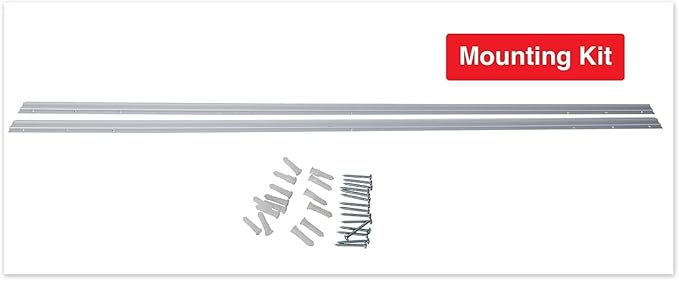 Universal Frameless Magnetic Glass Dry Erase Board, 72" x 48", White Surface, Horiztonal Mount