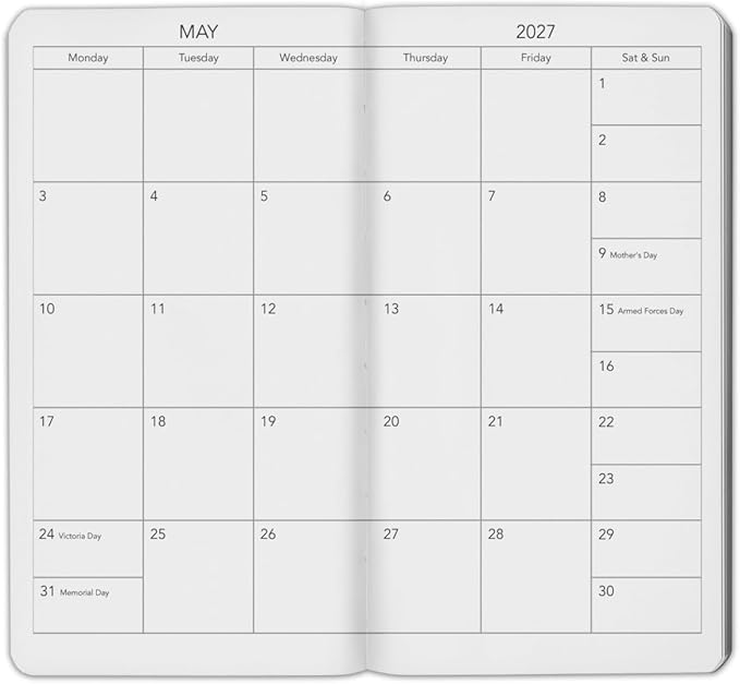 Harbor Pocket Monthly Planner 2027, Calendar Planner and Notebook, Durable Faux Leather, 18 Months, 96 Pages, Softcover & Lightweight - Cambridge Jade - 6x3.25"
