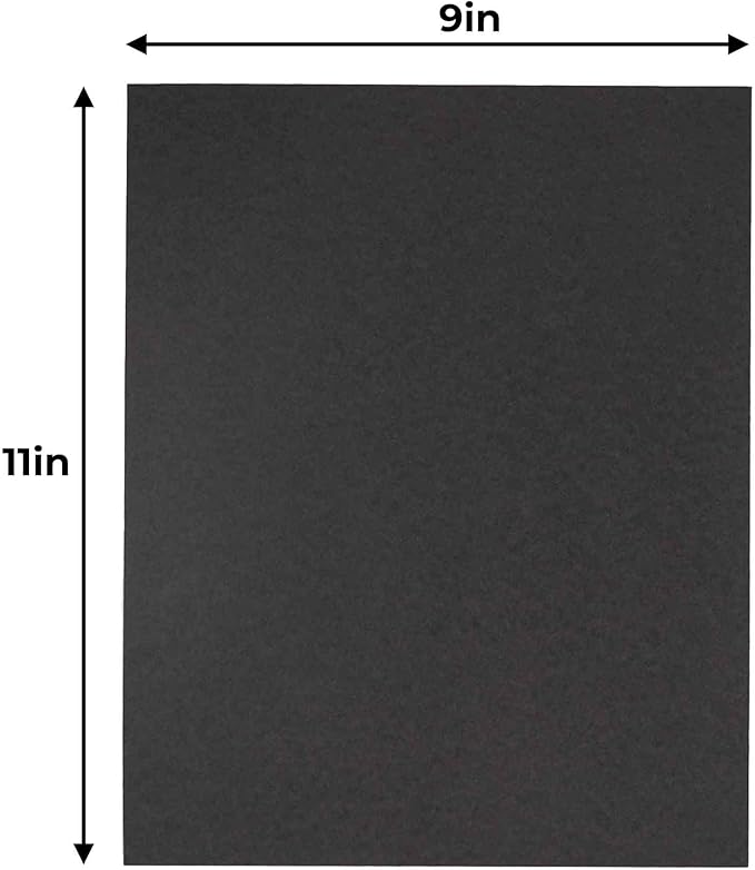 CountryArtHouse 9x11 Black Foamboards Acid-Free 3/16" Black Foam Core for Framing, Presentations, Crafts & More 100 Pack of Foam Boards