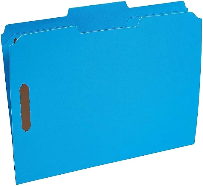 Staples Reinforced Classification Folder, Legal Size, 2″ Expansion, Dark Blue Pressboard, Durable Construction, 50/Box