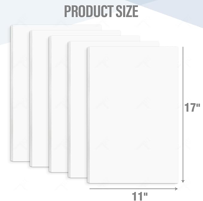 Golden State Art, White Foam Boards 12 Pack 11x17 Foam Core Board, 1/8" Thick Acid Free Foam Poster Board for Modeling, Billboard, Projects, Paintings and Display