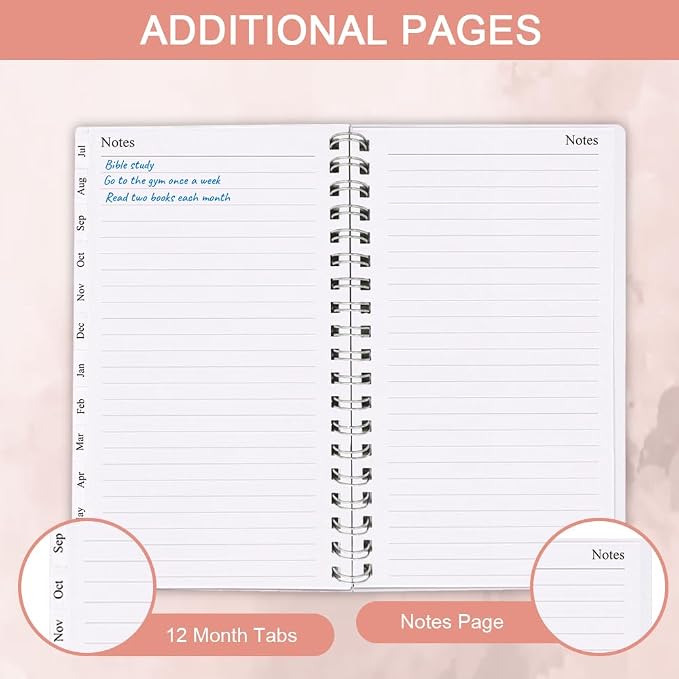 2026-2027 Pocket Planner/Calendar - July 2026 - June 2027, A6 Weekly & Monthly Organizer to Track Goals, Easy to Organize Your Daily Life, 3.75" x 6.75", Pink