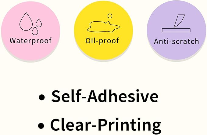 STARLIBOO Thermal Labels 3 inch, 800 Labels Round Thermal Printer Labels, Circle Direct Thermal Stickers for DIY Logo Design, Compatible with Rollo&MUNBYN (2Rolls/ Pink and Purple)