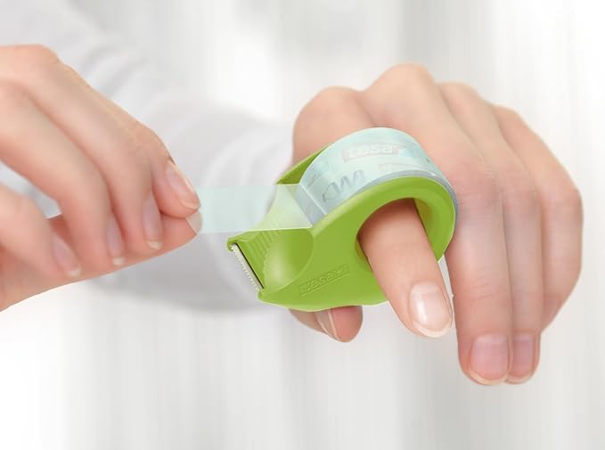 tesafilm Eco and Crystal - Adhesive Tape - Transparent, Strong Hold and Tear-Resistant - Made from Reprocessed PET Material - Comes with a Mini Tape Dispenser- 2 Refill Rolls, 10m x 19mm