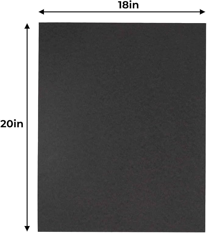 CountryArtHouse 18x20 Black Foamboards Acid-Free 3/16" Black Foam Core for Framing, Presentations, Crafts & More 10 Pack of Foam Boards
