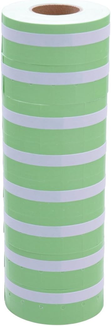 Pastel Green Labels to fit Towa® GS Series/Halmark/Century Price Guns 16 Pack (Free Ink roll Included)