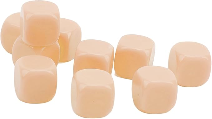 Drfeify Creative Crafts 30pcs in Established for DIY Projects and Educational Purposes, DICADOS of Plastic 6 Sides for Activities in The Classroom (Beige)