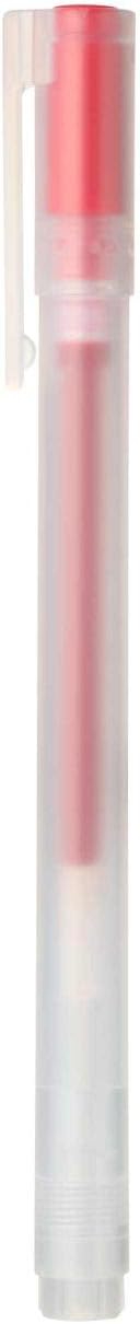 MUJI - 0.38mm Red Smooth Gel Ink Ballpoint Cap Pen (10 Pieces)