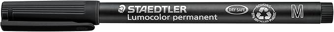 STAEDTLER Lumocolor Universal Pen, Medium, Felt Tip, Permanent Marker, Box of 6 Assorted Color Pens, 1.0mm 317 WP6