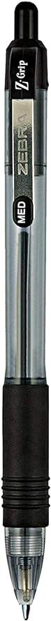 Zebra Pen Z-Grip Retractable Ballpoint Pens, Medium Point 1.0 mm, 24 Black Pens & 24 Blue Pens Combo Bulk Pack - 48 Pack