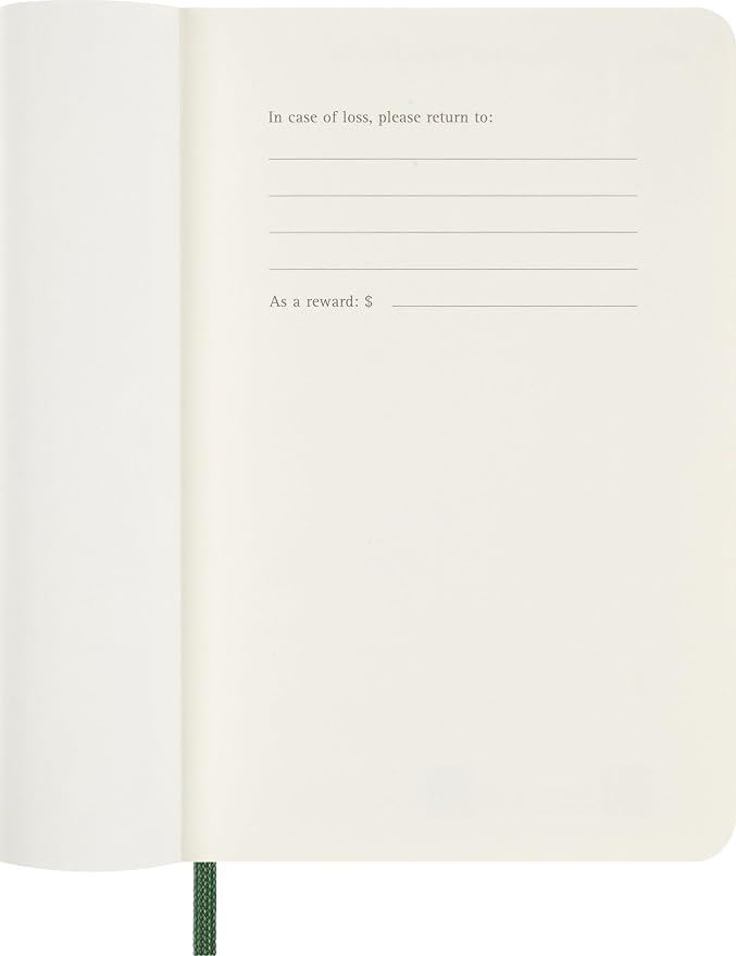 Moleskine Classic 12 Month 2027 Daily Planner, Soft Cover, Pocket (3.5" x 5.5"), Myrtle Green, 400 pages