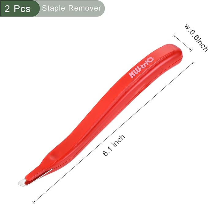YOKIVE 2 Pcs Staple Remover, Office Magnetic Stapler Puller | Remove Staples Great for Office Home Desktop Accessories (Red)