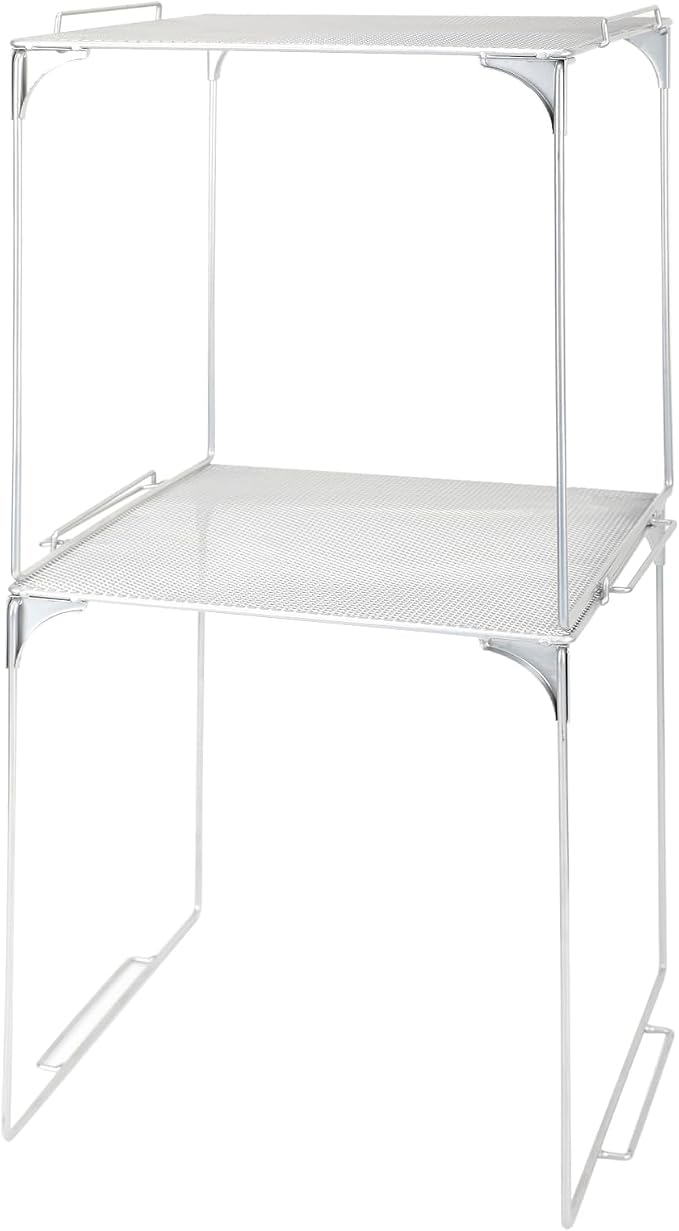 2 Shelves Locker Organizer, Grey, School, Office, Home Use